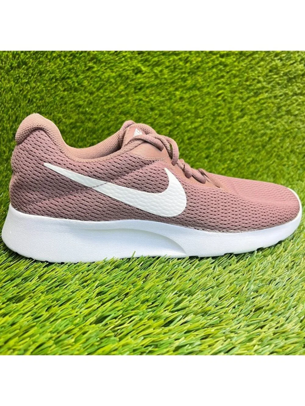 Nike Tanjun Womens Size 9 Pink White Athletic Running Walking Shoes Sneakers